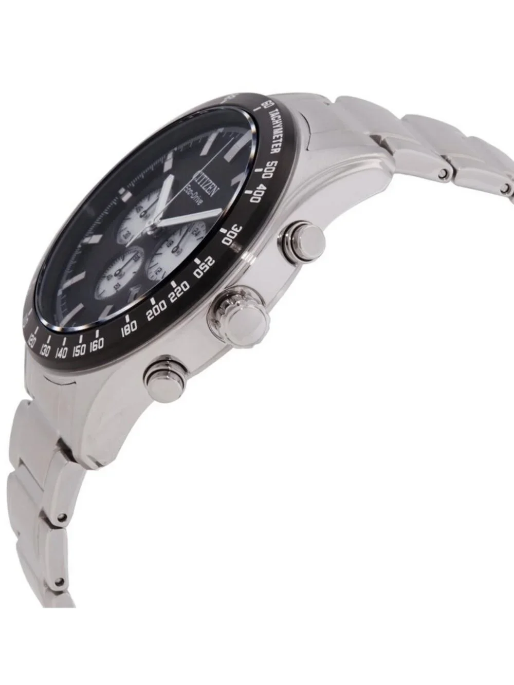 NWT Citizen Eco-Drive Chronograph Black Dial Men's Watch